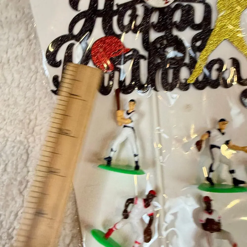 Baseball Birthday Party Cake Toppers Happy Birthday Players Team Decorating Kit